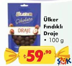 ÜLKER FINDIKLI DRAJE ÇİKOLATA 100 G - BAYRAM ŞEKERİ/ÇİKOLATASI